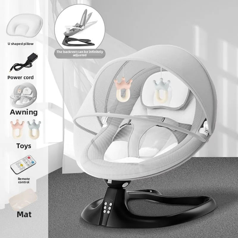 Baby Soothing Rocker Electric Swing Chair for Newborns 0–2 Years Calming Bouncer and Cradle Sleeper  Baby Swing Cradle Newborn