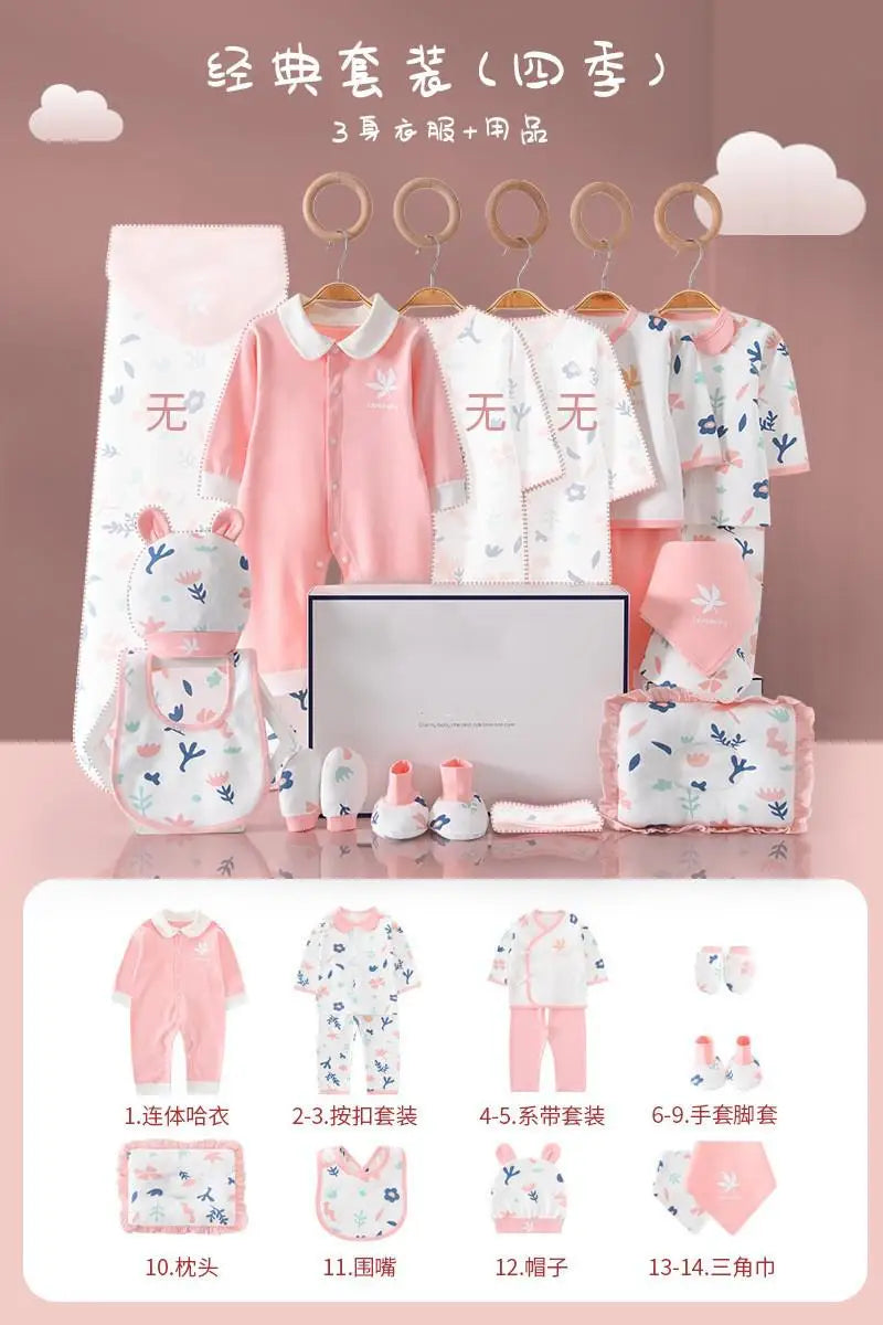 Pure Cotton Newborn Baby Set – Unisex Clothing Suit (0–12 Months)
