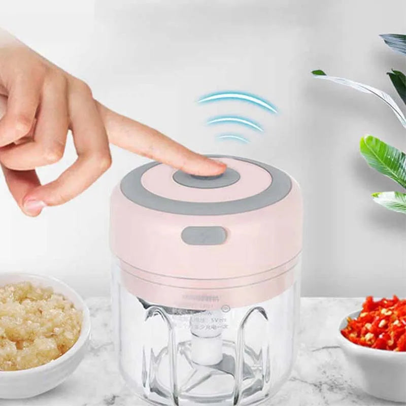 Small Size Usb Rechargeable Mini Galric Chopper Pepper Sauce Maker Small Food Processor Food Chopper
