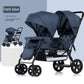 Twin Stroller Multifunctional Baby Stroller Lightweight Double Baby Stroller Foldable Two-way Double Stroller Four Wheel
