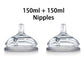 Silicone Nano Feeding Bottles Baby Bottle with Handle for Baby Weaning Anti-Choking Nipple Bottle for Baby 0-9 Month 150ML/250ML
