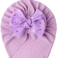 Cute Bow Baby Turban Hat Soft Elastic Beanie for Newborn Girls Summer