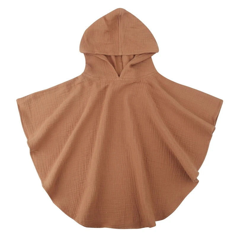 2022 New Baby Hooded Bath Towel Receiving Blanket Muslin 4 Layers Cotton Gauze Swaddle Wrap Towel Cape Bathrobe Cloak Poncho