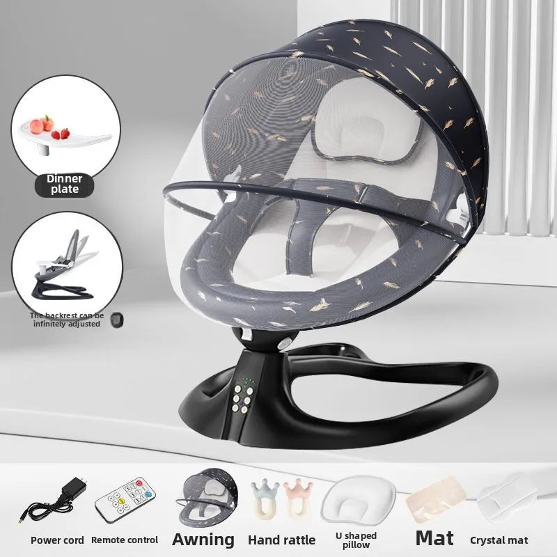 Baby Soothing Rocker Electric Swing Chair for Newborns 0–2 Years Calming Bouncer and Cradle Sleeper  Baby Swing Cradle Newborn