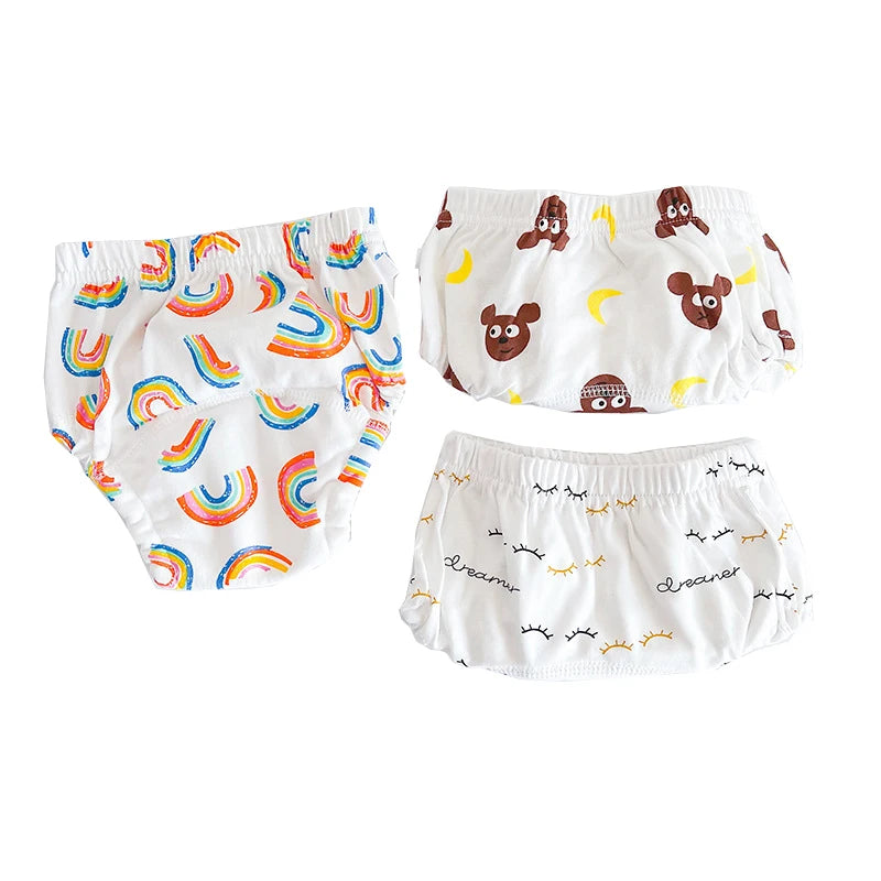 3-Pack Baby Training Pants – 6-Layer Reusable Cotton Diapers