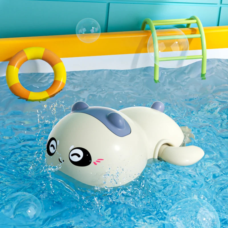 Bath Bathtub Toys for Toddlers Duck Rotatable Waterwheel Bathroom Strong Suckers Water Scoop Fun Bath Toys Kids Gifts