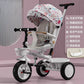 Premium Baby Tricycle 1-6 Years Old Kids Parent Push Handle Large Seat Adjustable Canopy Safety Belt Ride Outdoor Stroller Bike