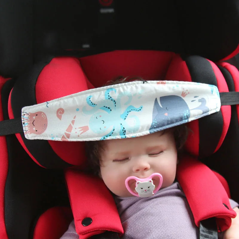 Baby Head Support Strap Car Seat Adjustable Kids Stroller Neck Relief Straps Pillow Toddler Headrest Sleep Car Chair Fasten Belt