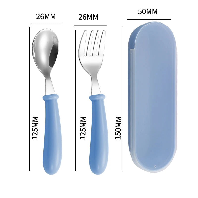 Baby Feeding Essentials – Cute Doll Design Stainless Steel Cutlery