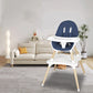 5-in-1 Baby feeding Chair for  to Toddler 4-Position Adjustable Wooden Eating Highchair with Seat Cushion Kids Chair