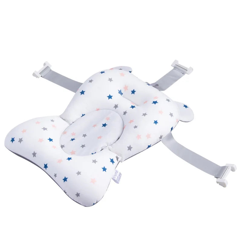 Baby Bath Seat Support Mat Babies Anti-Slip Kids Body Cushion Baby Bath Tub Pad Chair Newborn Bathtub Pillow Toddler Shower Net