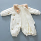 2PCS Winter Baby Clothes Newborn Romper 0-2Y Infant Girls Embroidered Bunny Padded Cotton Jumpsuit Toddler Outwear