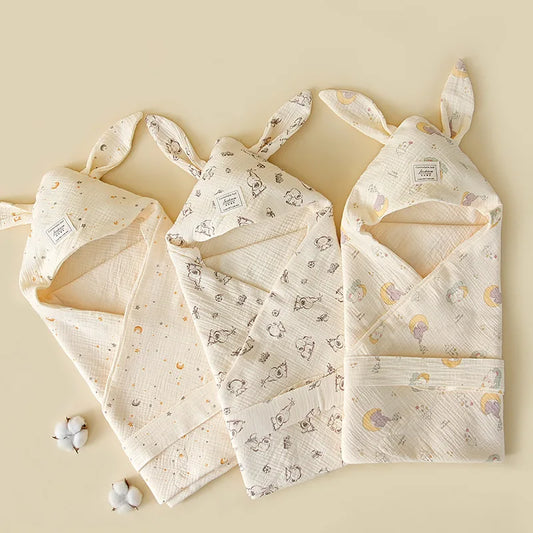 New born swaddling quilt double-sided wrinkle gauze blanket breathable maternity room available quilt swaddling baby products