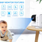« Babyphone PTZ 7 pouces avec interphone, berceuses et fonction Temp »