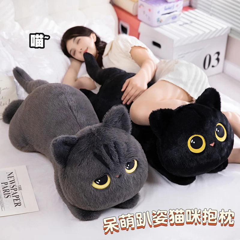 Peluche Chat Noir – Coussin Câlin pour Enfants