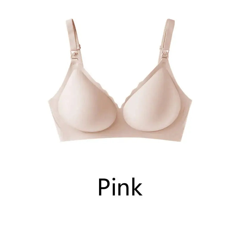 Maternity bra with push-up front to prevent sagging Seamless breathable and comfortable nursing push-up bra