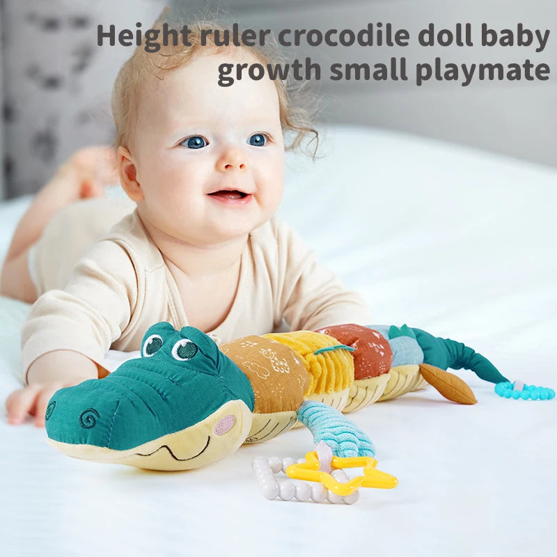 Cartoon Animal Crocodile Musical Caterpillar Toys Soft Plush Chameleon Educational Interactive Toys Newborn Sleep Accompany Toys