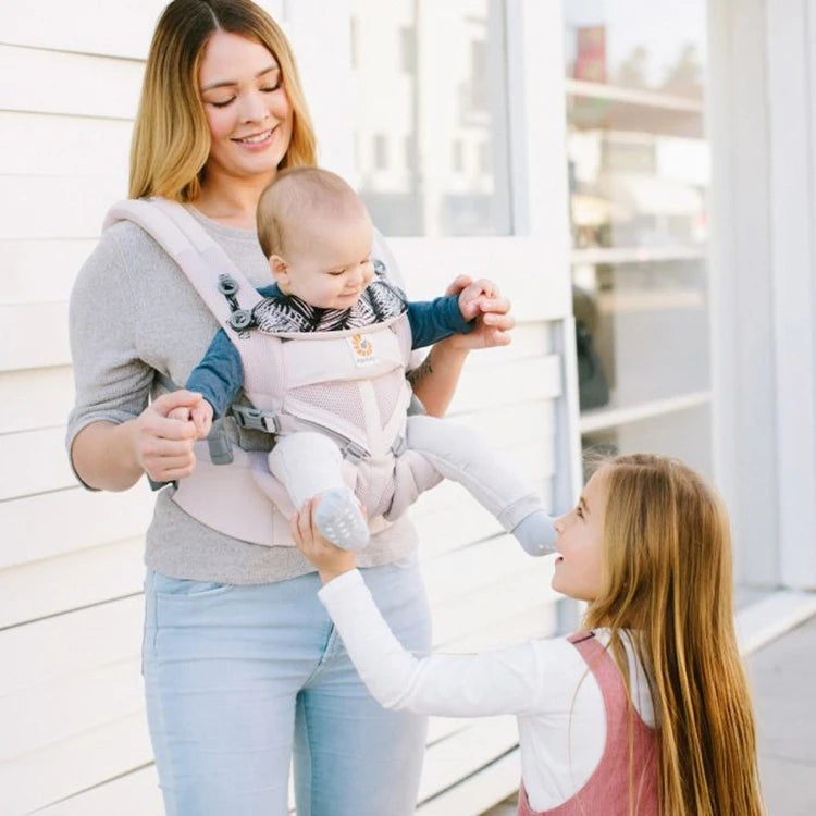 Ergobaby All Carry Positions Breathable mesh baby carrier, enhancing lumbar support and airflow (7-45 pounds)
