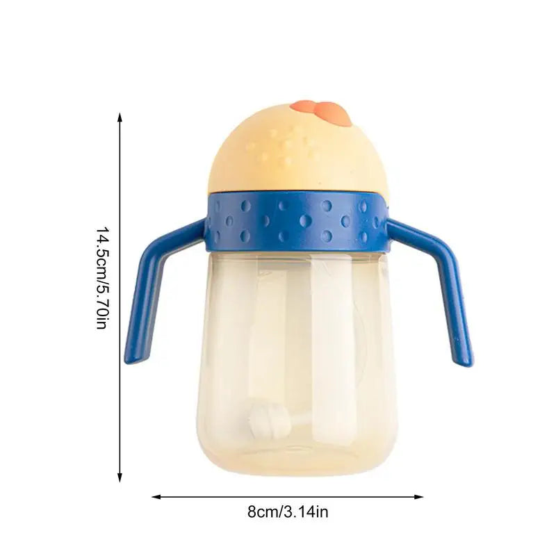 Trainer Sippy Cup With Handles Training Cup Weighted Straw Cup Spill Proof Shatterproof Water Drinking Cups For Kids Baby And
