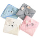 Towels Newborn Cartoon Animal Baby Bath Soft Hooded Towel Blanket Toddler Bathrobe Warm Sleeping Swaddle Wrap for Boys Girls