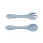 Ensemble repas pour tout-petit – Bol, cuillère et fourchette en silicone antidérapant