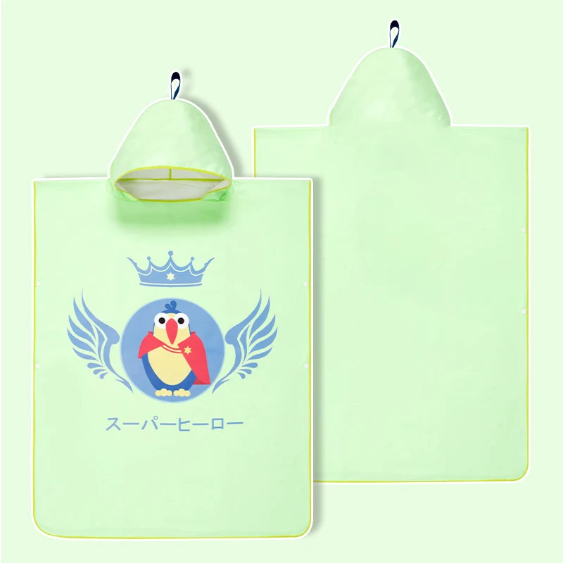 Kids Beach Poncho Towels Quick-Dry Absorbent for Baby Shower, Children's Hooded Bathrobe for Boys Girls Wearable Swim Bath Towel
