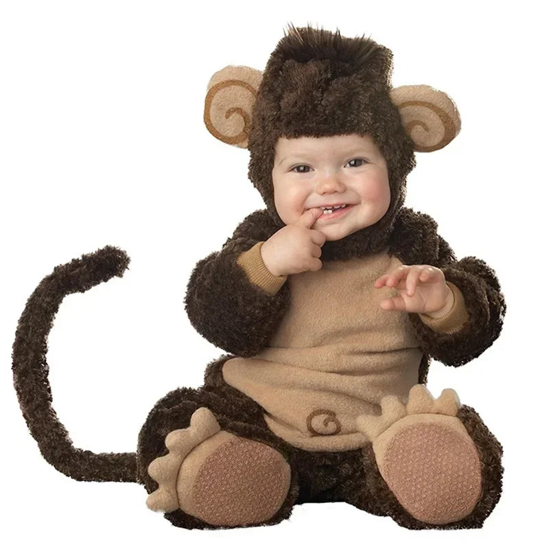 6M-24M Christmas Xmas Holiday Halloween Costume Infant Baby Girls Lion Dinosaur Rompers Elk Toddlers Clothes