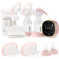 NCVI Double Electric Breast Pump, LED Display, 10pcs Breastmilk Storage Bags