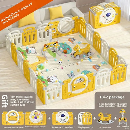 Parc pour bébé pliable avec tapis d'éveil – Sûr et prêt à l'emploi