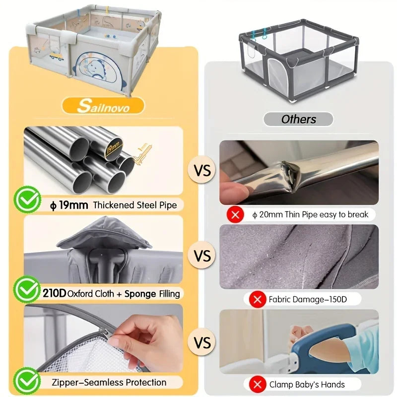Baby Playpen – Large Indoor/Outdoor Safety Playard for Toddlers