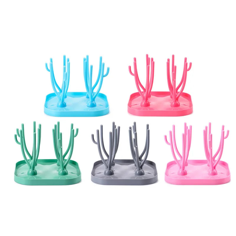Baby Bottle Drying Rack Cup Rack Removable Folding Tree Rack Clean Nipple & Accessory Storage Drying Rack