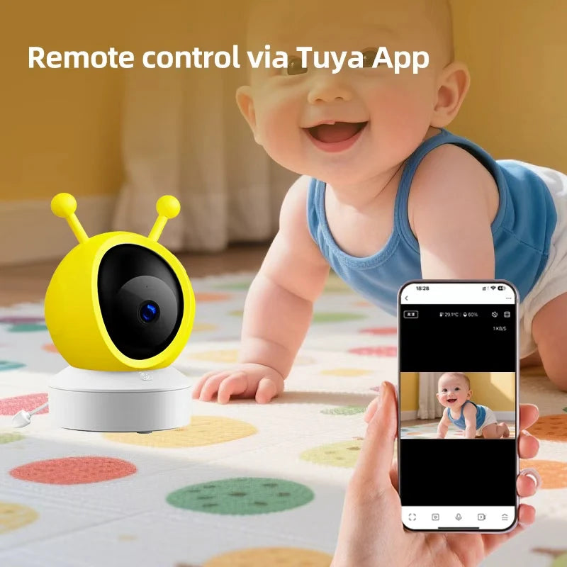 Tuya WIFI remote control Bluetooth connection 2K 3MP monitoring camera one-click call indoor security two-way call baby monitor