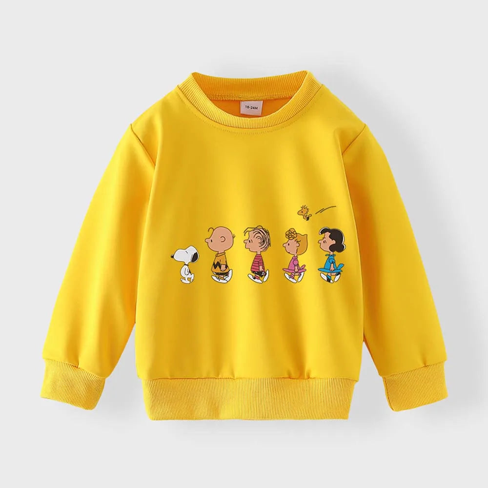 Snoopy pattern boy and girl hoodie hot stamping clothing optional printing