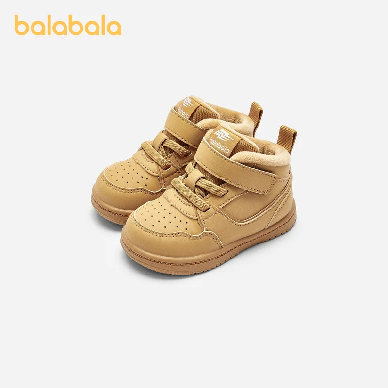 Balabala Low - top Boots Boys and Girls 2025 New Pure White Canvas Shoes