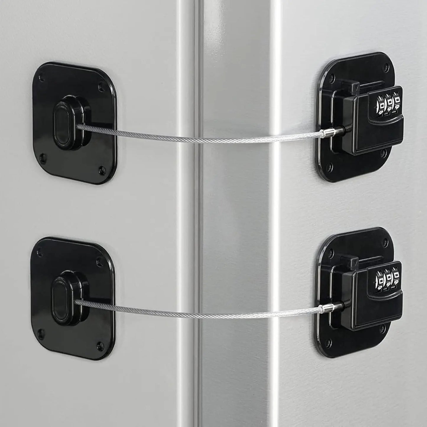 Refrigerator Lock,Combination Lock for Refrigerator Cabinets,Heavy Duty Fridge Lock,Child Safety Cabinet Locks,Easy Install