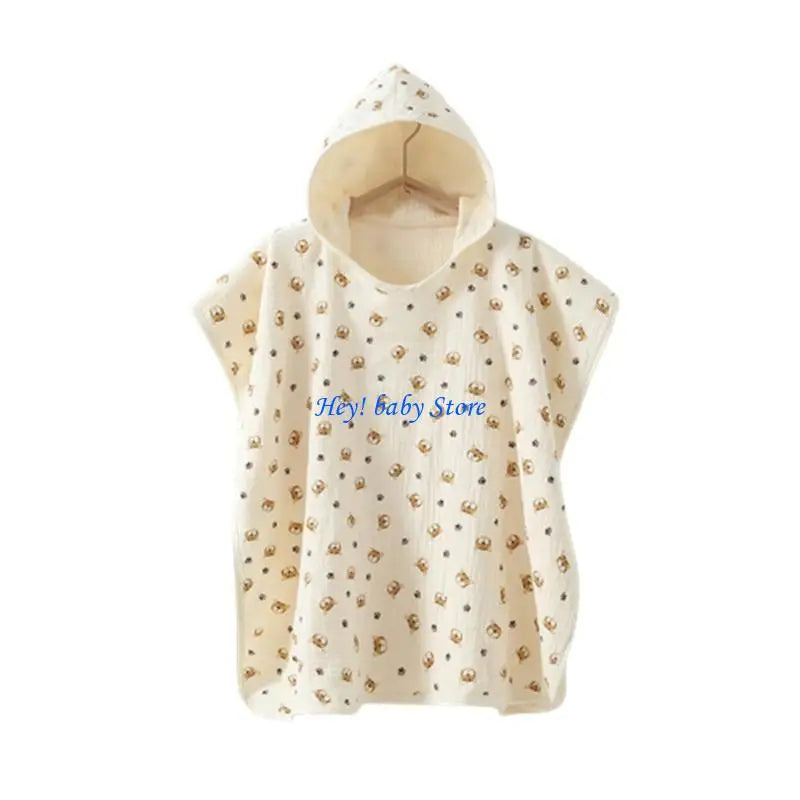 JU64 Baby Hooded Bath Towel for Infant Boy Girl Breathable  Wraps Warm Shower Towel Comfortable Quick-Drying Bathrobe