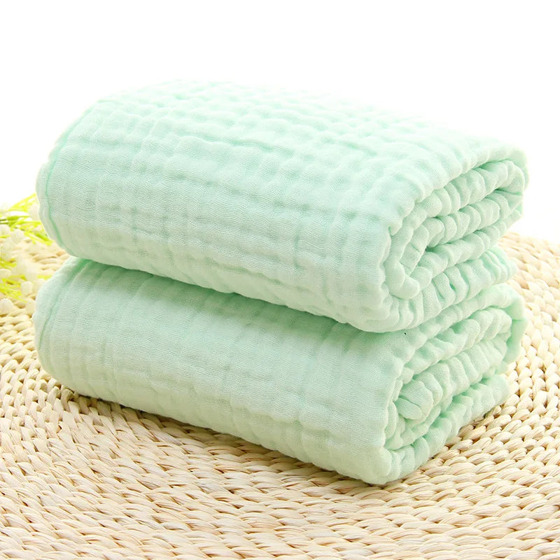 2pcs Baby Bath Hooded Towels 35*35inch 100% Muslin Cotton Newborn Hooded Towel with Hood for Babies, Infant, Toddler and Kids