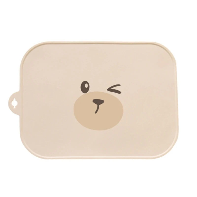 1pc Baby Feeding Plate Reusable Kids Placemats Silicone Tablemats Foldable Dinner Placemat for Toddlers Newborn