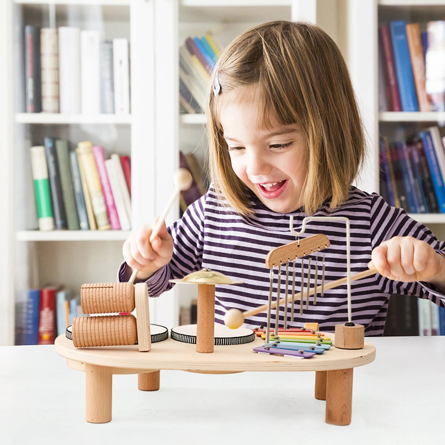 Kids Wooden Drum Set – Fun & Skill-Building!