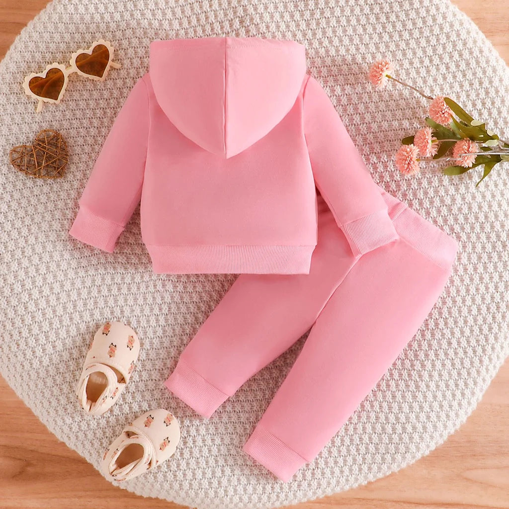 Baby Clothes Set 3–24M – "I LOVE PAPA" Hoodie & Pants for Boys & Girls