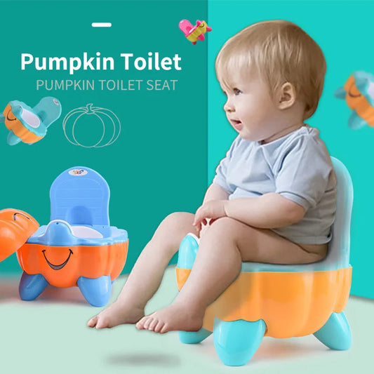 Pumpkin-Shaped Baby Potty – Portable Cartoon Toilet Trainer for Kids