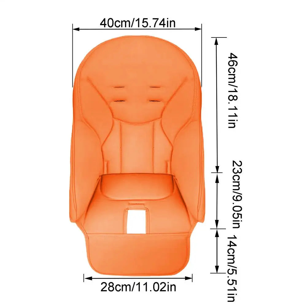 Baby High Chair Cover And Cushion Non Slip Padding Cover For Feeding Seat PU Leather High Chair Padding Covers