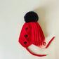 New Year Baby Hat Red Knitted Winter Infant Cap
