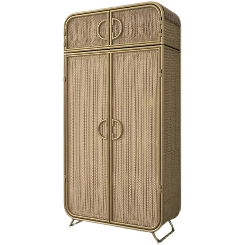 Modern Minimalist Wardrobe Organizer Storage Cube for Bedroom, Baby, and Home Furniture - Armable Metal Design
