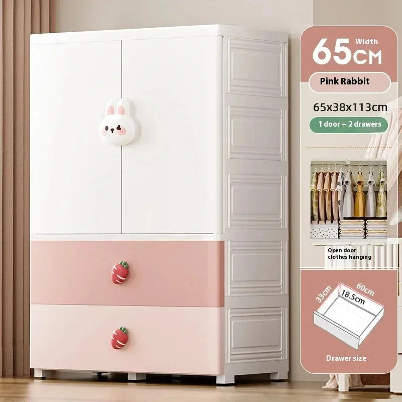 Foldable Storage Cabinet Wardrobe Filing Plastic Chest Modular Wardrobes Baby Cupboard Drawer Armarios Bedroom Furniture