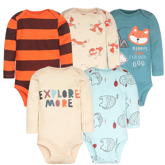 2023 Spring Autumn Baby Rompers Toddler Jumpsuit 100% Cotton Newborn Baby Girl Boy Clothes Cartoon Infant Baby Clothing