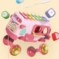 Multi-functional Cartoon Bus Montessori Toys Car Maze Puzzle Hammer Games New Kids Toys Storage Box Early Educational Baby Gift
