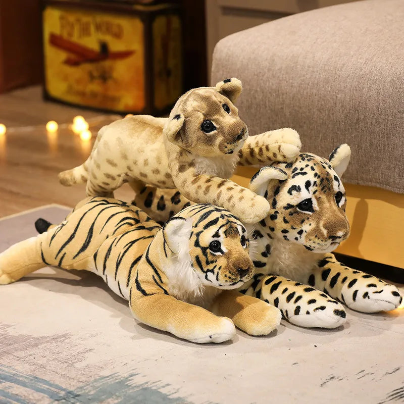 Lion, Tiger & Leopard Plush – Soft Stuffed Toy for Kids