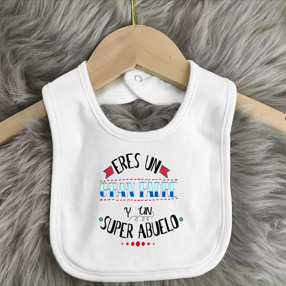 Baby BibsThe Best Grandfather In The World Print Infant Bib Newbron Shower Gift Baby Burp Cloths Kids Feeding Bibs Kid Cute Bib