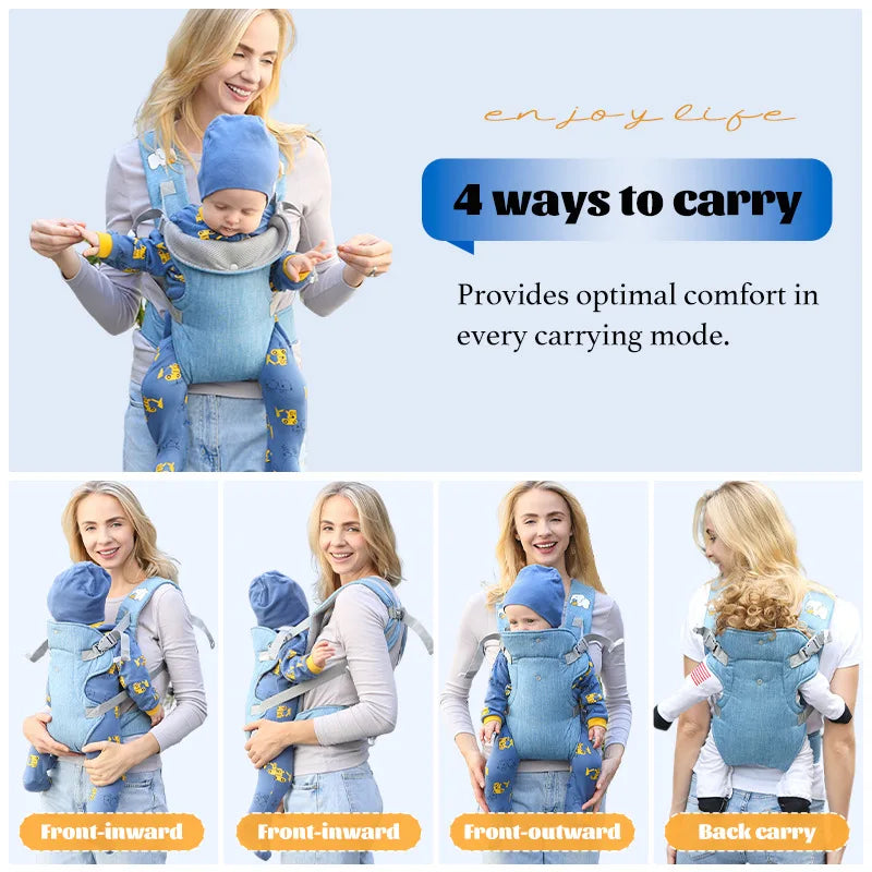 Baby Travel Shoulder Strap, 4-in-1 Seat Cushion, Convertible Back Seat, Portable Hands-Free Shoulder Strap